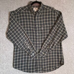 WOOLRICH Mens Flannel Plaid‎ Button Down Shirt Long Sleeve Size Medium